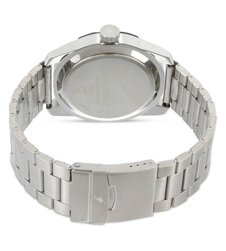 Fastrack Orignal Silver Blue Watch | BLUMAINDIA