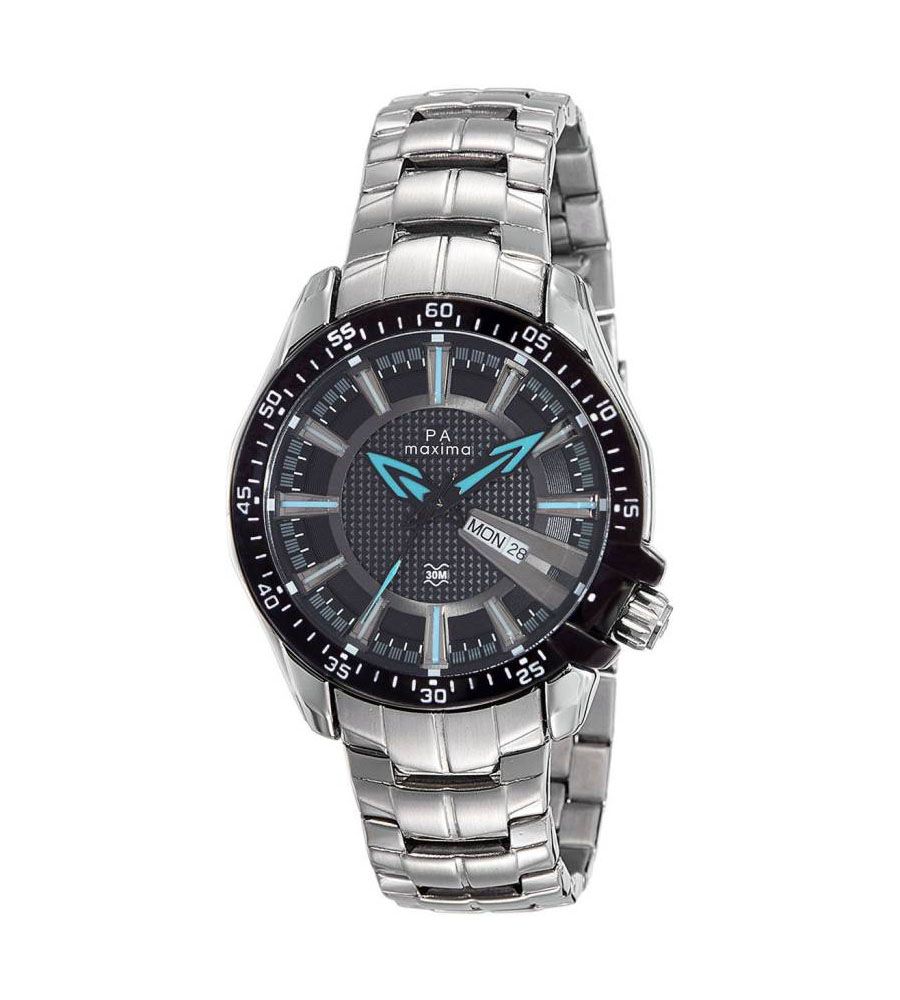 Maxima Orignal Silver Blue Watch New | BLUMAINDIA