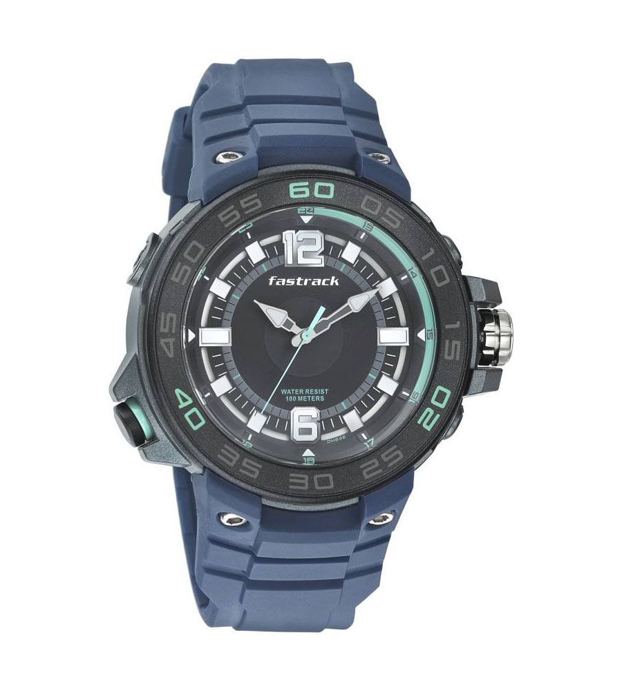 Fastrack Orignal Black Blue Watch | BLUMAINDIA