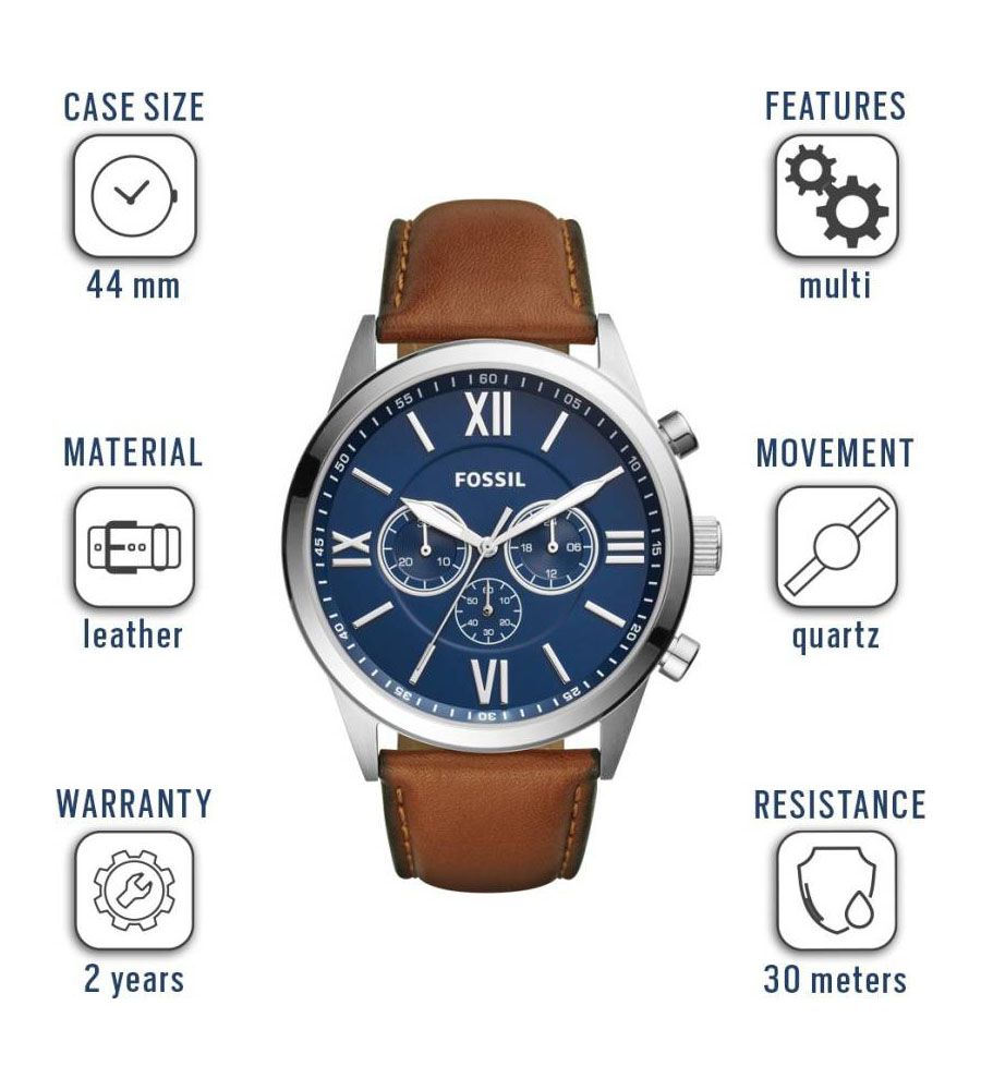 Fossil Silver Blue | BLUMAINDIA