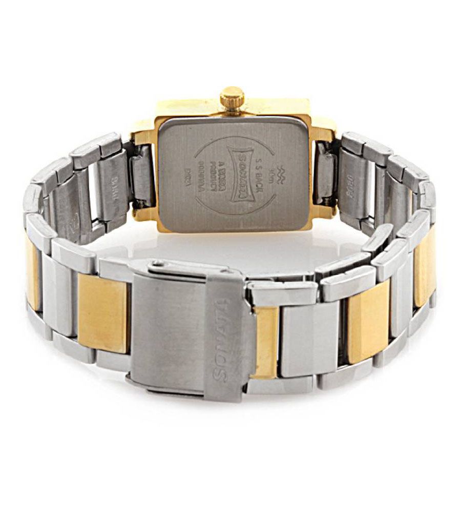 Sonata Orignal Gold Color Squre Watch | BLUMAINDIA