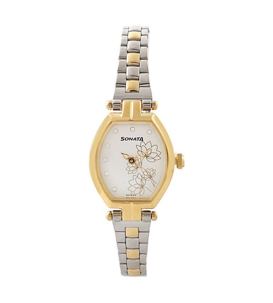 Sonata Orignal Gold & Black Watch | BLUMAINDIA