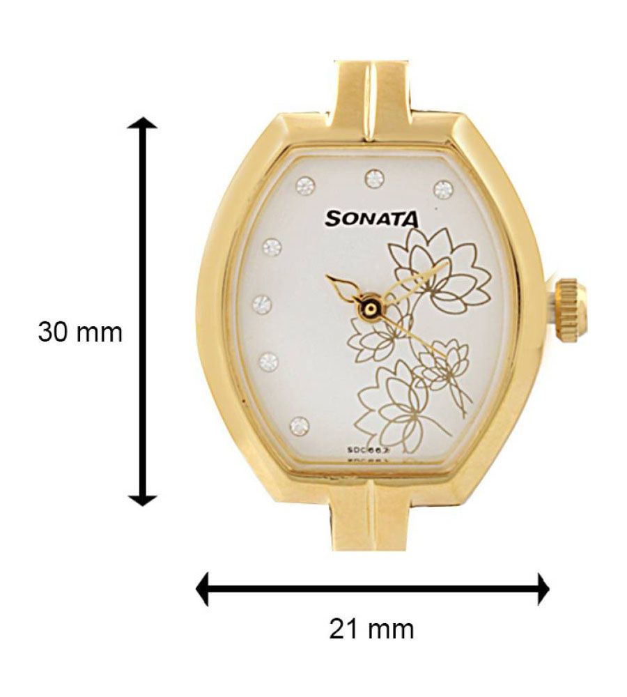 Sonata Orignal Gold & Black Watch | BLUMAINDIA
