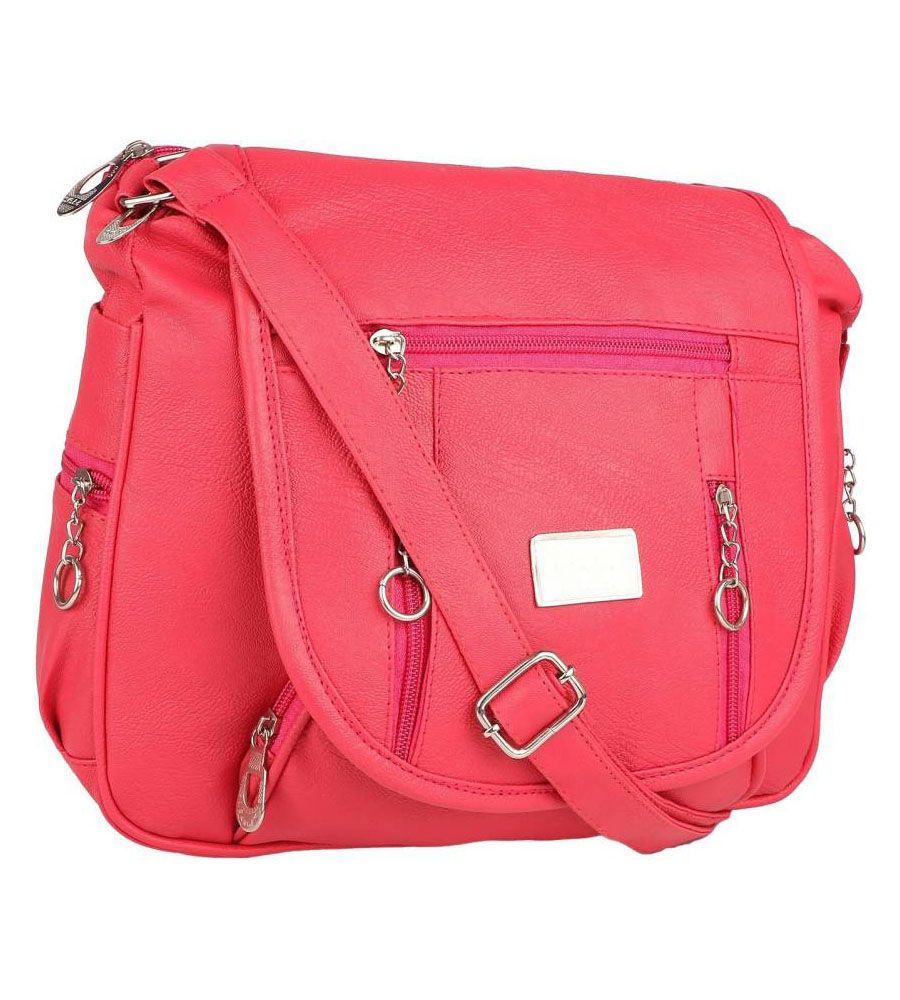 Solid Rekha Sling Bag Pink Color | BLUMAINDIA