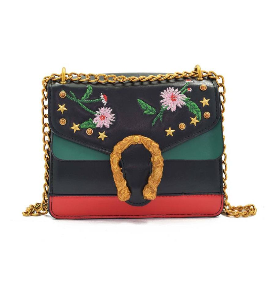 Mermaid Buckle Black Sling Bag | BLUMAINDIA