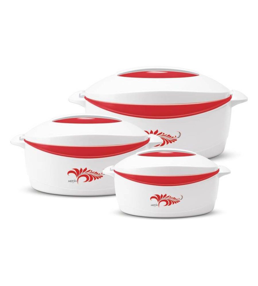 Milton Orignal Delight Casserole Red & White Color | BLUMAINDIA