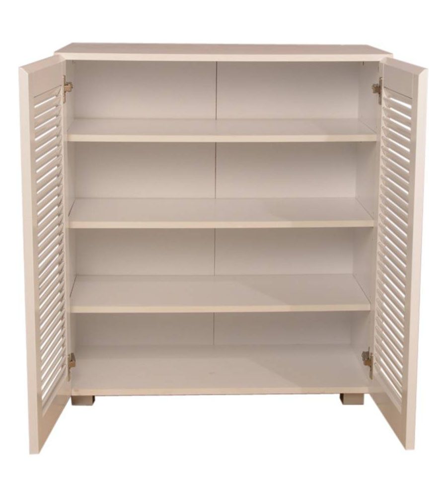HomeTown Frodo Engineered Wood Shoe Rack  (White, 4 Shelves) | BLUMAINDIA