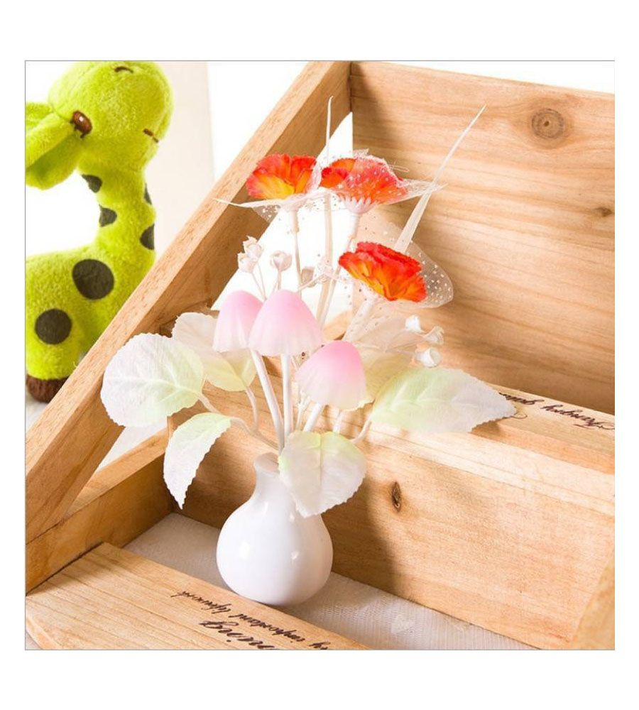 Mushroom Color Changing Multi Color Led Sensor Flower Night Light Night Lamp | BLUMAINDIA