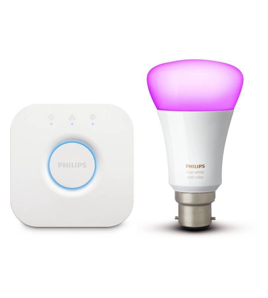 Philips Hue Mini Starter Kit with 10-Watt B22 Bulb (White Ambiance, Color Ambiance) | BLUMAINDIA