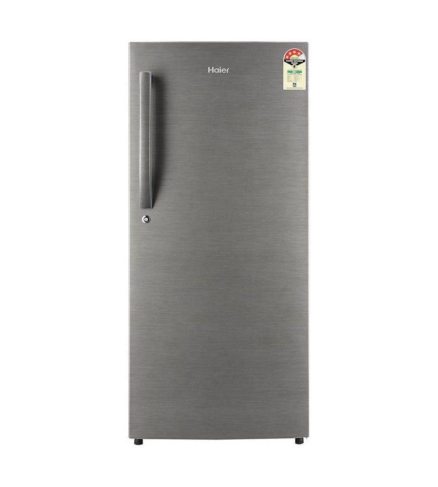 Haier 195 L Direct Cool Single Door 4 Star Refrigerator  (Brushline Silver, HRD - 1954BS-R/E // 1954CBS-E) | BLUMAINDIA