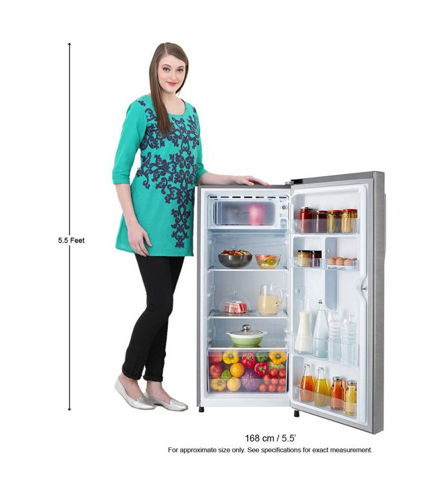 Haier 195 L Direct Cool Single Door 4 Star Refrigerator  (Brushline Silver, HRD - 1954BS-R/E // 1954CBS-E) | BLUMAINDIA
